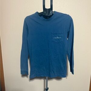 American Made 100 percent cotton Blue Long Sleeve Tee
